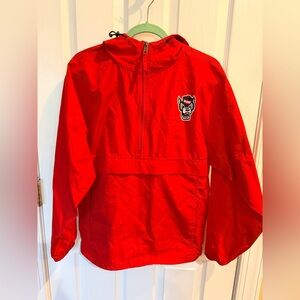 NC State Champion Bright Red Sports Jacket Size S Unisex